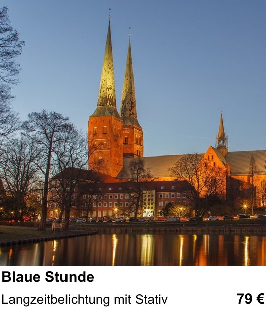 Nachtfotografie nach Sonnenuntergang verständlich erklärt im Fotokurs Lübeck