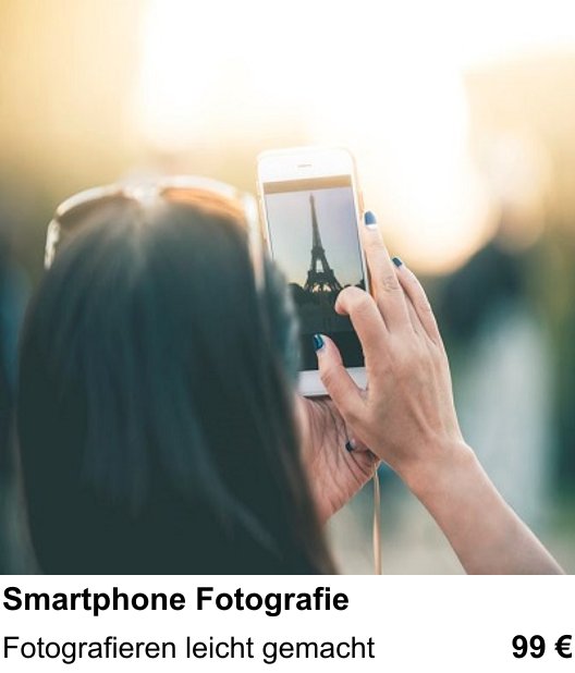 Smartphone Fotografie verständlich erklärt im Fotokurs Lübeck