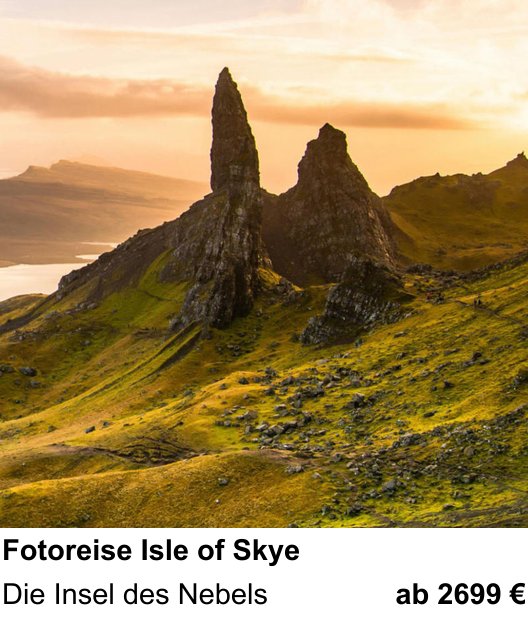 Kontrastreicher Fotoworkshop: Fotoreise Isle of Skye – Die Insel des Nebels