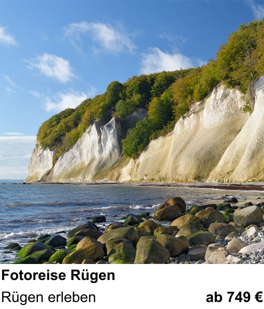 Kontrastreicher Fotoworkshop: Fotoreise Rügen – Rügen erleben