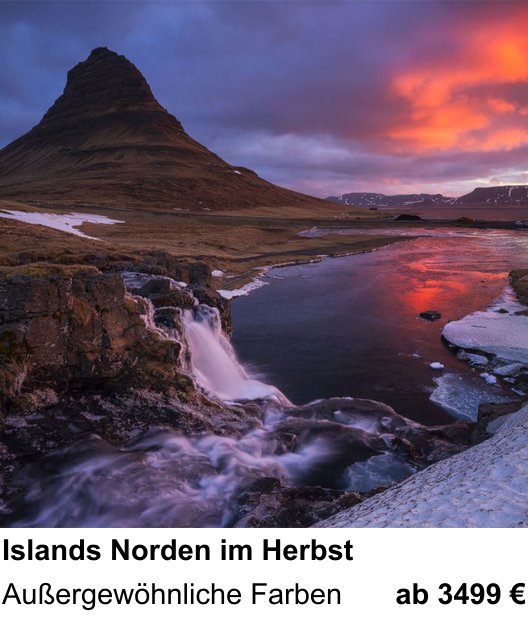 Kontrastreicher Fotoworkshop: Islands Norden im Herbst – Außergewöhnliche Farben