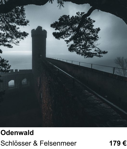 Kontrastreicher Fotoworkshop: Odenwald – Schlösser & Felsenmeer