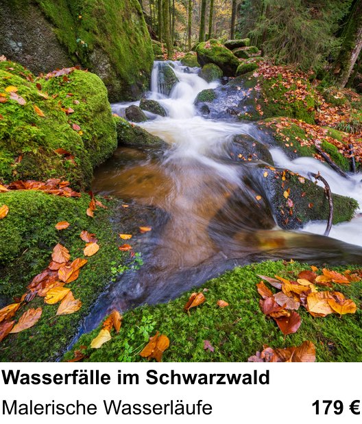 Kontrastreicher Fotoworkshop: Wasserfälle im Schwarzwald – Malerische Wasserläufe